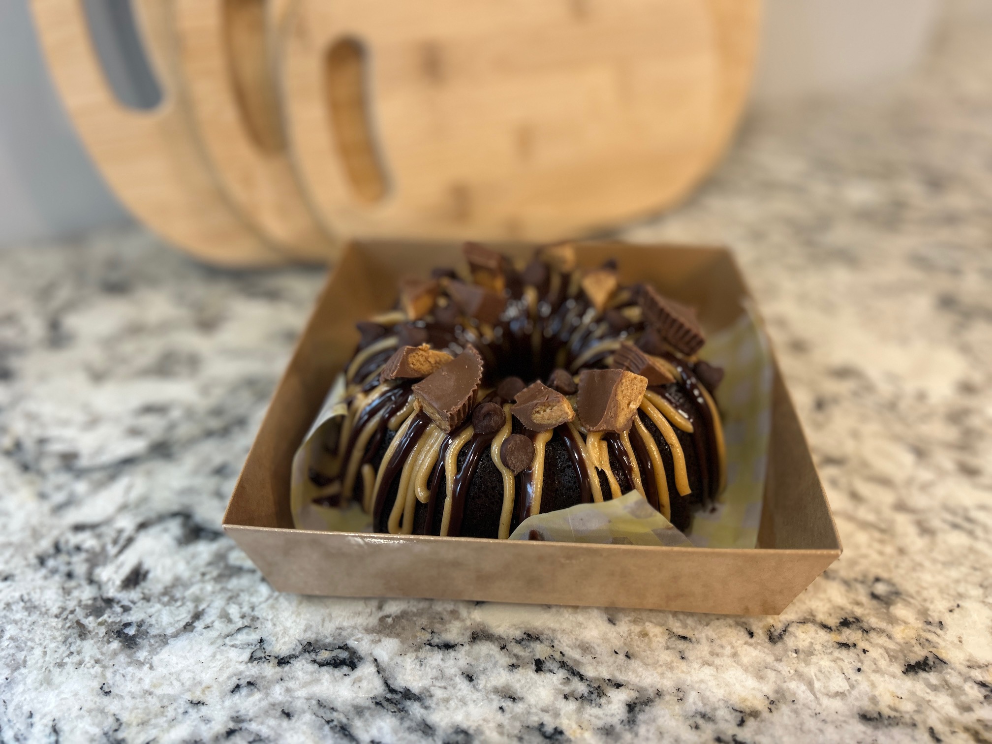 Chocolate Peanut-Butter Bundt